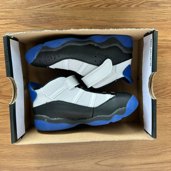⭐Rare Nike Jordan 6 Rings TD TODDLER Sz 10C Shoes Sneakers White Blue 323420-142 - Picture 7 of 8